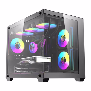 DarkFlash B275 PRO arvutikorpus (must) + 6 ventilaatorit