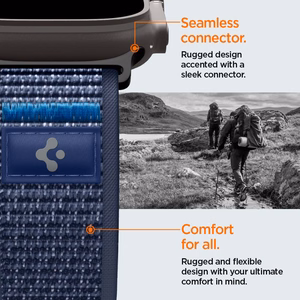 Spigen Athlex Air 2 rihm Apple Watch 8 / 9 / 10 / 11 / SE / Ultra (44 / 45 / 46 / 49 mm) tumesinine