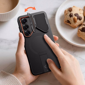 Tech-Protect Kevlar Aura MagSafe Ümbris for Samsung Galaxy S26 - must and oranž