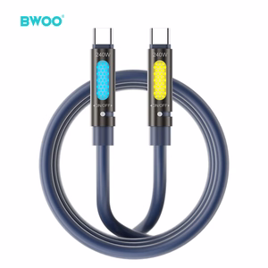 BWOO 240W Type C to Type C Data scented Kaabel With RGB Lighting must X325C-C