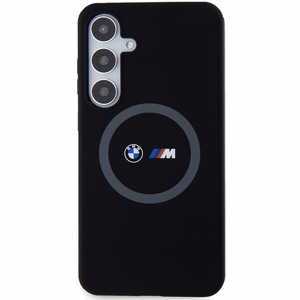 BMW M Silicone Printed Ring MagSafe ümbris jaoks Samsung Galaxy S24+ - must