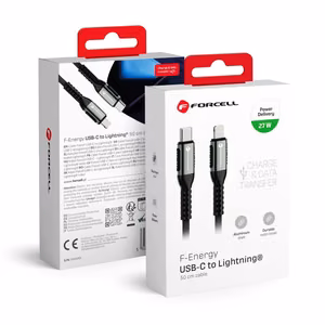 Kaabel USB C to Lightning Forcell F-Energy PD 3A 27W Cafule 0,5 m C259 must