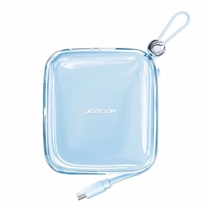 Akupank Joyroom JR-L005 sinine 10000mAh 12W (PD / QC3.0) + integreeritud Lightning kaabel