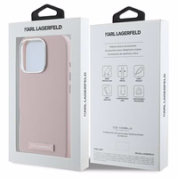 Karl Lagerfeld FW Metal Plate MagSafe iPhone 16 Pro Ümbris - roosa