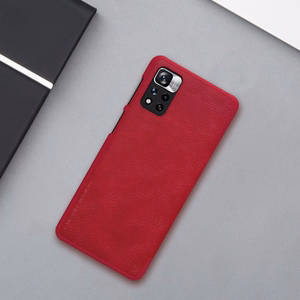 Nillkin Qin Case Case for Xiaomi Redmi Note 11 Pro+ (China) / Redmi Note 11 Pro (China) / Mi11i HyperCharge Camera Protector Holster Cover Flip Case Black