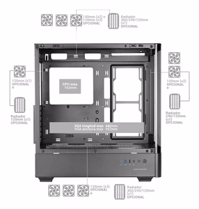 Mars Gaming MCLCDPRO computer case Midi Tower must
