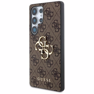 Guess Big 4G Logo Classic Logo Ümbris jaoks Samsung Galaxy S25 Ultra Brown