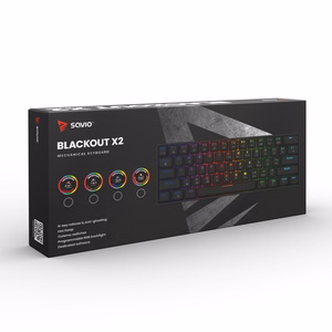 SAVIO BLACKOUT X2 mehaaniline klaviatuur OUTEMU Red, Hot Swap