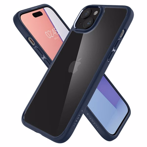 Spigen Ultra Hybrid чехол для iPhone 15 Plus - тёмно-синий