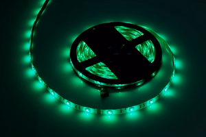 Rebel RGB LED strip, 5 m, 150× 5050 SMD, waterproof, white PCB