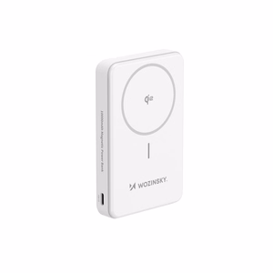 Powerbank Wozinsky WLWP-10KA0Y3WS 22.5W PD Qi2 10000 mAh, with stand, 1x USB-A, 1x USB-C - white