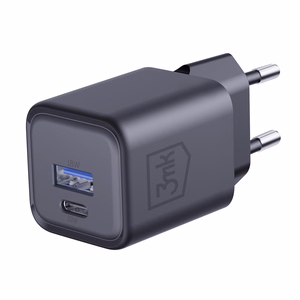 3mk Hyper Charger PD 33W GaN QC4+ PPS AFC FCP SCP 1A1C seinalaadija - must