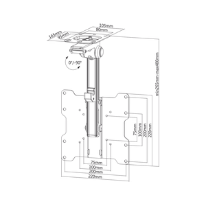 LCD-CM222 universaalne lae / kaldlae kinnitus 17–37-tollistele LED-teleritele