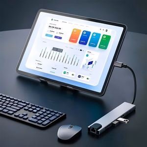Tech-Protect HB09 USB jaotur 8in1 TYPE-C + USB-A 3.0 + USB-C 3.0 + HDMI 4K 60HZ + SD/TF + PD100W + RJ45 1000 MB/S - hall