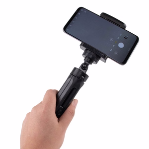 Mini statiivi selfipulga hoidik telefonile, kaamerale ja GoPro, 16-21 cm - must