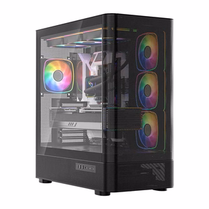 MODECOM Volcano AQ300 ARGB kesktornkorpus, must