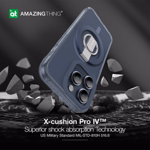 Amazing Thing Titan Pro Mag Ring Grip Ümbris 10FT IP156.1PTRBU jaoks Iphone 15 Pro tumesinine