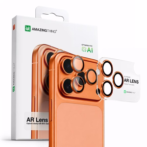 AmazingThing Lens Glass для iPhone 17 Pro / Pro Max - с оранжевой рамкой