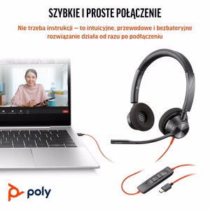 HP Poly BW 3320 stereo -M USB-C +USB-C/A