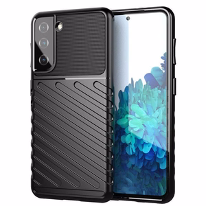 Thunder Ümbris ümbris jaoks Samsung Galaxy S23+ silicone armor ümbris must