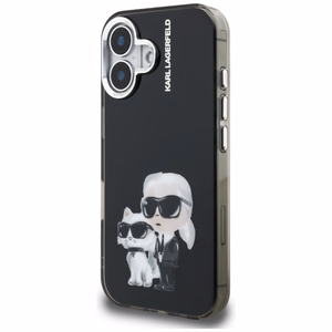 Karl Lagerfeld IML Aquarelle Karl & Choupette & Logo iPhone 16 Ümbris - must