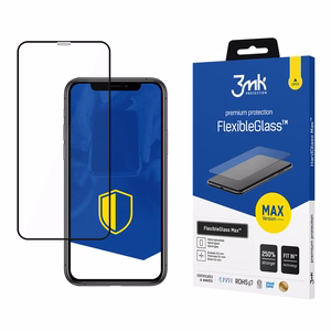 3mk FlexibleGlass Max чёрное гибридное стекло для iPhone Xs Max 11 Pro Max