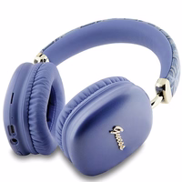 Guess GCube Metallic Script Logo Headphones - Purple