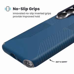 Speck Presidio2 Grip Magnet - Samsung Galaxy S26 Ultra MagSafe чехол (Deep Sea/Silver Metallic/Spell Blue)