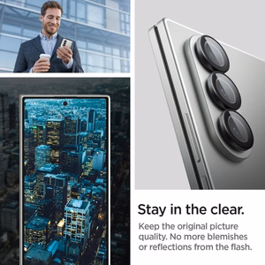 Spigen Optik Pro HD Glas.TR EZ Fit 2-pack Camera Protector jaoks Samsung Galaxy Z Fold 7 - Must