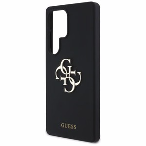 Guess Silicone Big 4G Logo Bottom Script ümbris jaoks Samsung Galaxy S25 Ultra - must