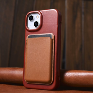 Чехол iCarer CE Oil Wax Premium Leather Folio для iPhone 14 Plus магнитный с откидной крышкой MagSafe красный