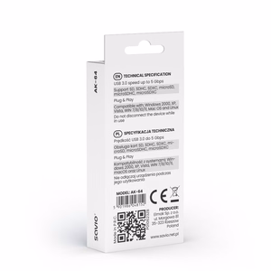SAVIO SD kaardilugeja, USB 3.0, AK-64