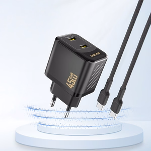 Dudao A28PEU PD 45W GaN 2xUSB seinalaadija - must