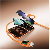 Kaabel USAMS U92 18W USB-C - USB-A 1.2m oranž