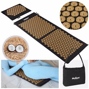 REBEL ACTIVE ECO XL akupressuurimatt padjaga, 110 x 42 cm, kuldsed ogad