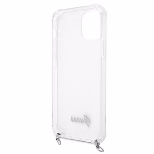 Guess GUHCP12MKC4GSSI iPhone 12/12 Pro 6.1" прозрачный жёсткий чехол 4G Silver Chain