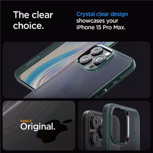 Spigen Ultra Hybrid iPhone 15 Pro Max Ümbris - tumeroheline