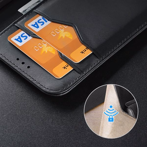 Чехол Dux Ducis Hivo для Samsung Galaxy S25 Edge с откидной крышкой и RFID-защитой - чёрный