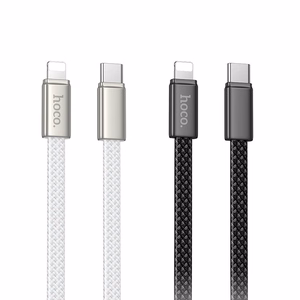 Flat Kaabel USB C to Lightning Hoco PD 30W 1 m X125 must
