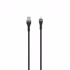 SEEK TOTI USB-A kuni Lightning, 2 m punumisega kaabel 2A (mitte-MFI), must