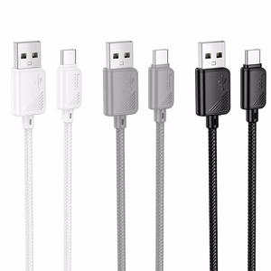 Kaabel USB A to USB C Hoco 3A 1 m X113 valge