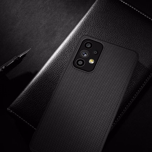 Nillkin Textured Case vastupidav tugevdatud ümbris koos geelraami ja nailonist tagaküljega Samsung Galaxy A73 jaoks must