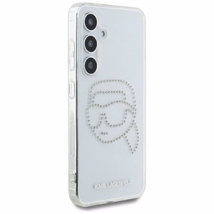 Ümbris Karl Lagerfeld Rhinestones Karl Head Logo Samsung Galaxy S25 läbipaistev