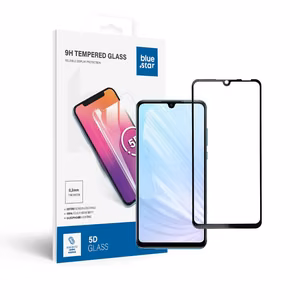 Karastatud klaas to Huawei P30 LITE (full glue / Ümbris friendly) sinine Star 5D must