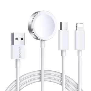 Juhtmevaba laadija Joyroom S-IW008 valge 120cm pikendusega 3in1 (Apple Watch)