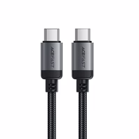 Acefast C20-03 USB-C kaabel - USB-C 480Mb/s 3A 1.2m - must