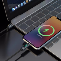 Dudao L7C USB-C - USB-C 100W Kaabel koos LED Display 1m - must