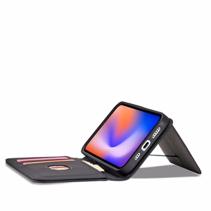 Magnetkaardi ümbris iPhone 12 Pro Max kott Kaardipesa Rahakott Kaardihoidja Must