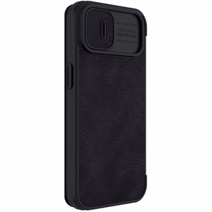 Nillkin Qin Nahast Pro Case iPhone 14 Plus kaamerakate Holster Cover Flip Case must