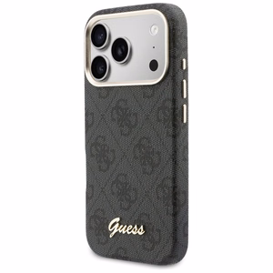 Guess 4G Script MagSafe Чехол для iPhone 17 Pro Max - чёрный